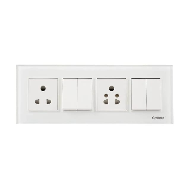 Havells Modular Combined Plates - Glassique 8M (H) Modular Combined Plates - Glassique Artic White