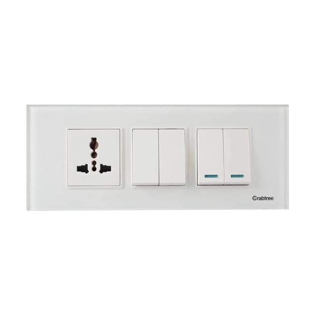 Havells Modular Combined Plates - Glassique 6M Modular Combined Plates - Glassique Artic White