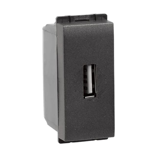 Havells New Single Port USB Charger 2.1 A - 1 M Murano Touch Switches Grey