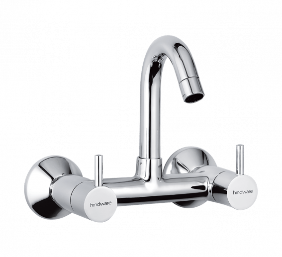 Hindware Flora Sink Mixer Tap With Swivel Spout (Wall Mounted)