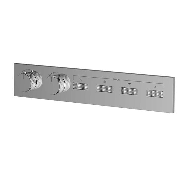 Grotto 4 Way Thermostatic valumn Control Trim Set,GR-72080-4-CP