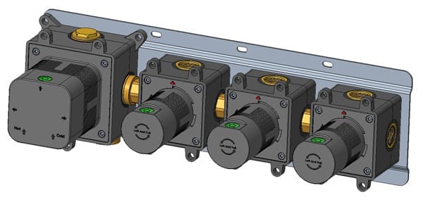 Grotto 6 Way Thermostatic Concealed Valve with Volumn Control, GR-72070-6-BD