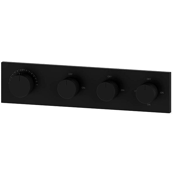 Grotto 5 Way Thermostatic valumn Control Trim Set, GR-72070-5-BK