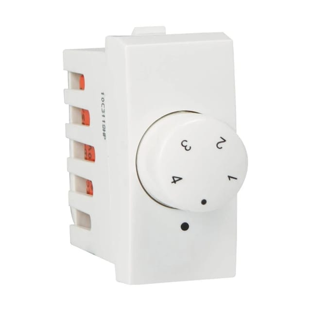 Havells Fan Regulator -1M  Coral Series - Support Modules White