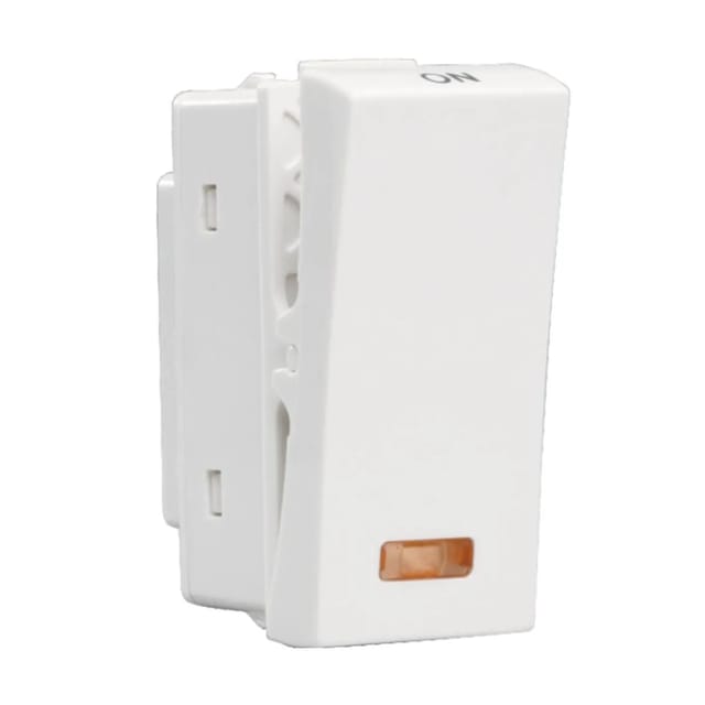 Havells 16 AX One Way switch with Indicator Athena Classic Switches White