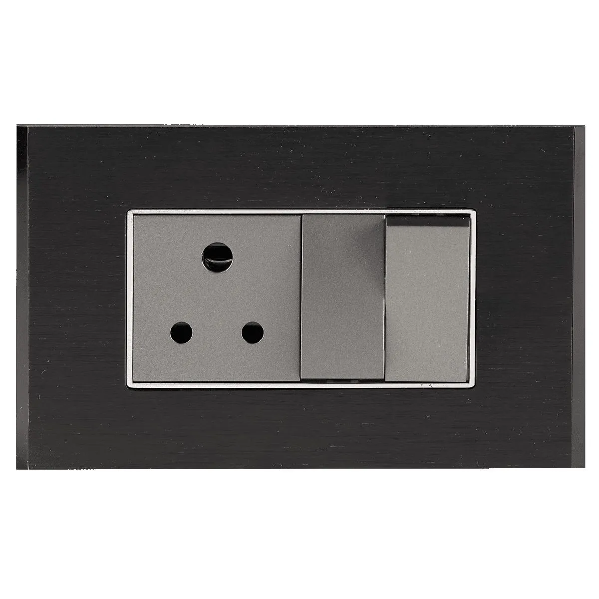 Havells SIGNIA GRANDE - OUTER PLATE SIGNIA GRANDE SERIES - OUTER PLATES Charcoal Black Metal