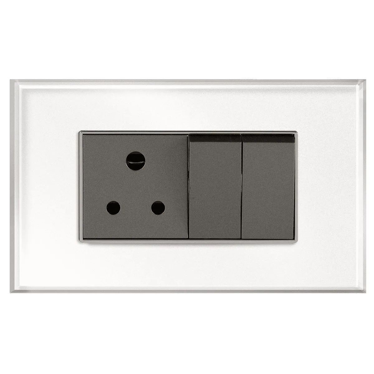 Havells SIGNIA GRANDE - OUTER PLATE SIGNIA GRANDE SERIES - OUTER PLATES Igloo White Glass