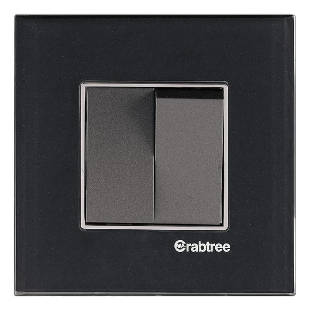 Havells SIGNIA GRANDE - OUTER PLATE SIGNIA GRANDE SERIES - OUTER PLATES Raven Black Glass