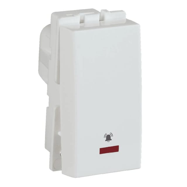 Havells 10 A Bell push switch with indicator Switches White