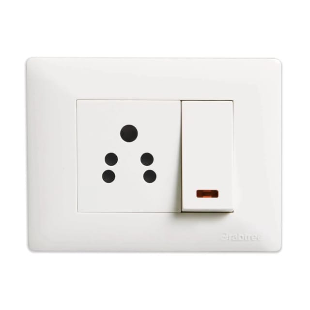 Havells Athena Modular Combined Plates - Classic PC Athena Classic Chalk White Classic Chalk White