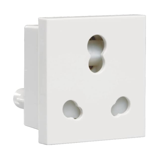 Havells 6 A/16 A 3 Pin Shuttered Socket with ISI Athena Sockets White
