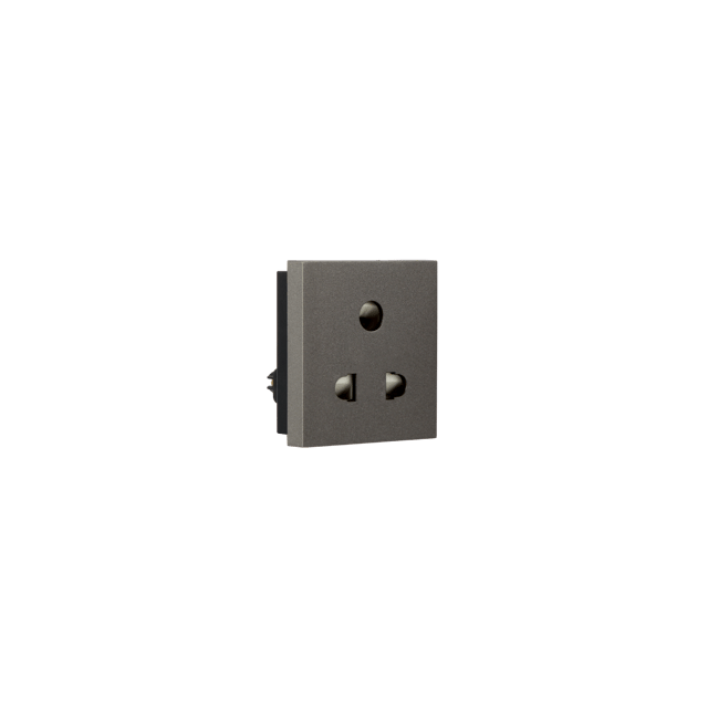 Havells 6 A 3 Pin Shuttered Socket with ISI marking Athena Sockets Grey
