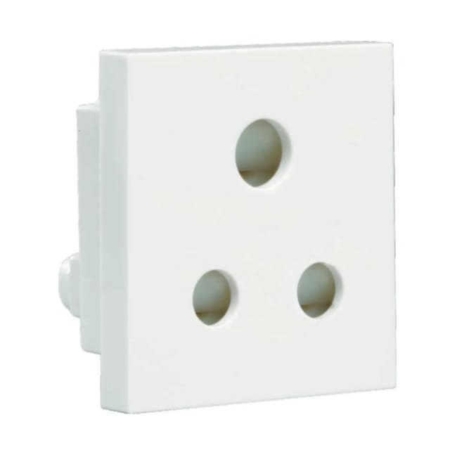 Havells 6 A 3 Pin Shuttered Socket with ISI marking Athena Sockets White