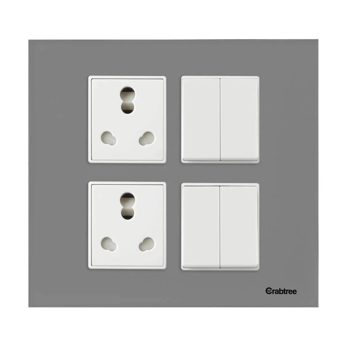Havells Modular Combined Plates - Glassique 8M (S) Modular Combined Plates - Glassique Silky Silver