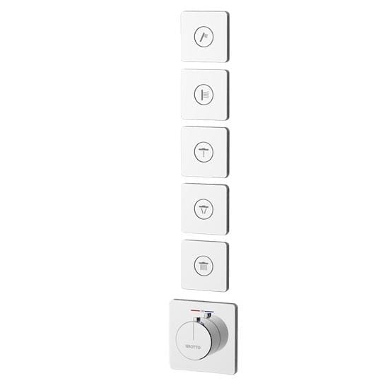 Grotto 5 Way Thermostatic Smart Control Trim Set