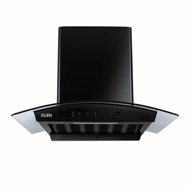 GLEN Auto Clean Curved Glass Filter less Kitchen Chimney with Motion Sensor
