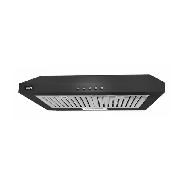 GLEN Straight Line Kitchen Chimney with Push Button Baffle filters 60cm 1000 m3/h -Black