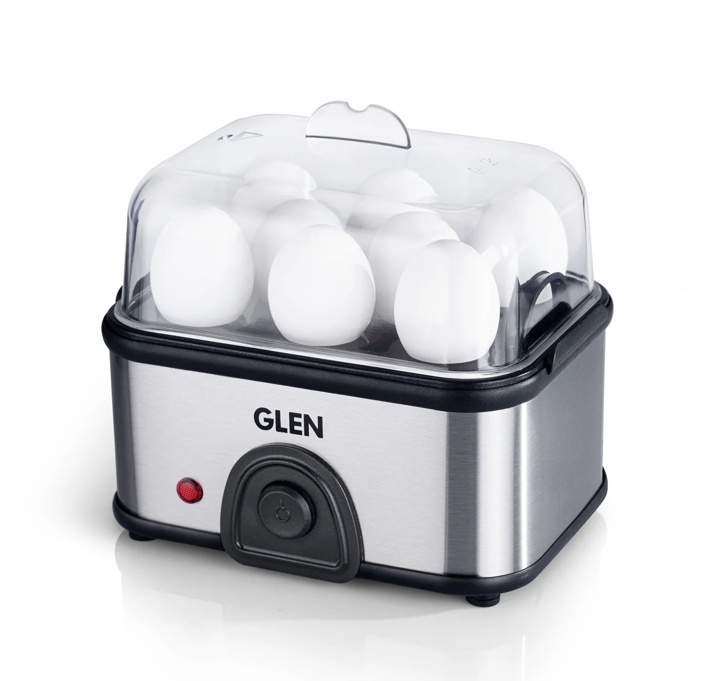 GLEN Egg Boiler Steamer Boils upto 8 Eggs Auto shut Off, Push Button Start 350W