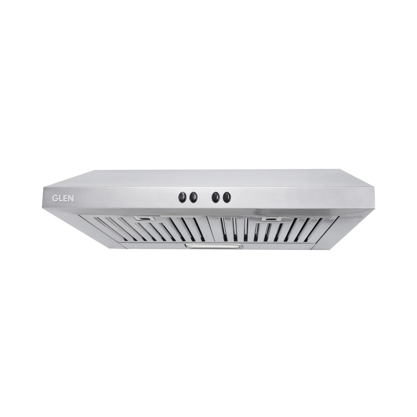 GLEN Straight Line Kitchen Chimney with Push Button Control, Baffle filters 60cm 1000 m3/h -Silver
