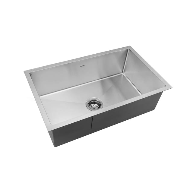 Glen Stainless Steel Grade 304 Sink for Kitchen, Single Bowl Handmade Sink 30x18x9 inches, Matte Finish